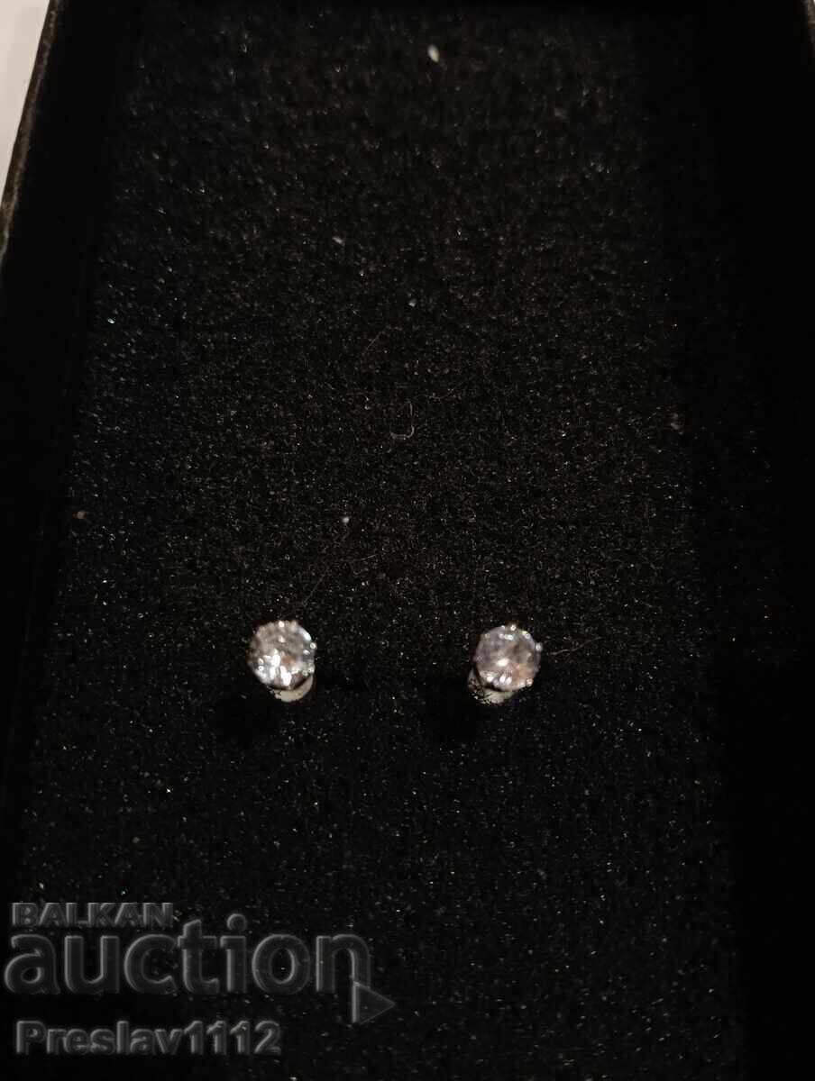 Livrarea Cercei cu Moissanite Brilliant 0.6ct Livrarea Cercei cu Moissanite Brilliant 0.6ct