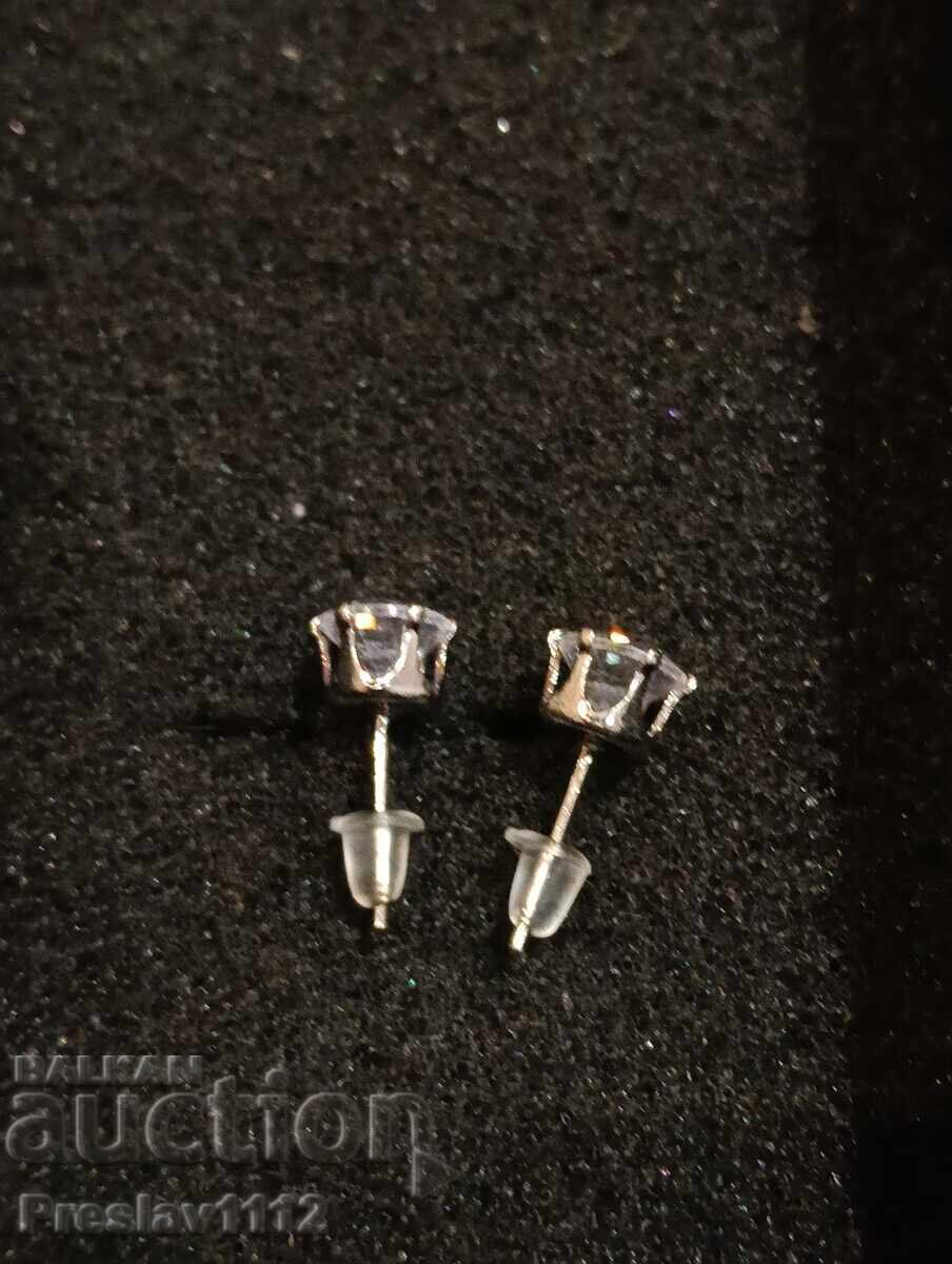 Δημοπρασία Σκουλαρίκια με Μοϊσανίτη Brilliant 1ct