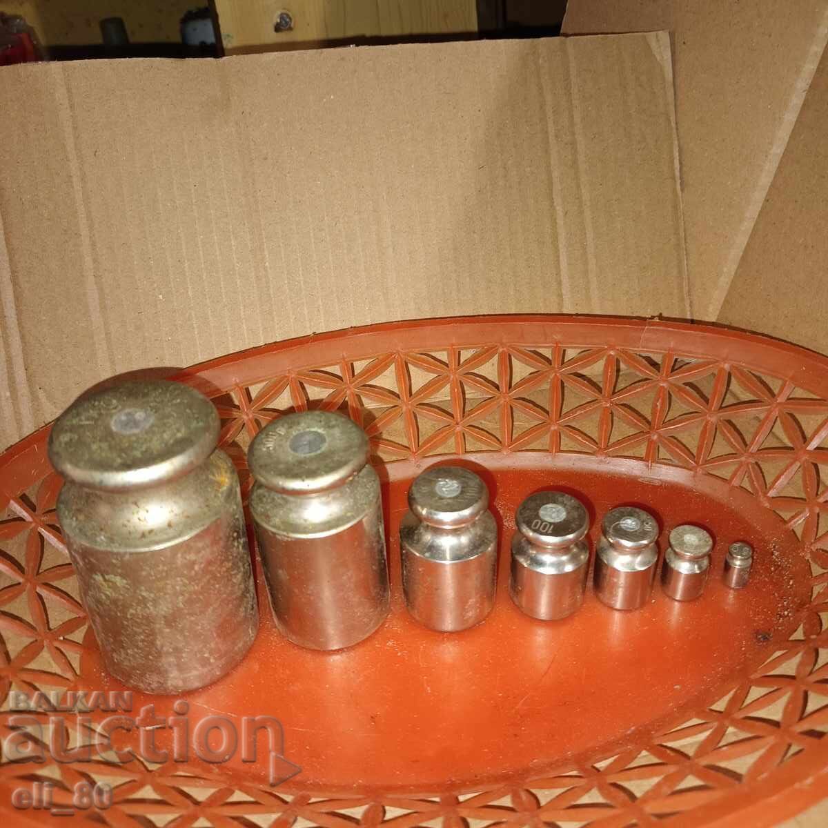 Licitație grame pentru cântar set complet