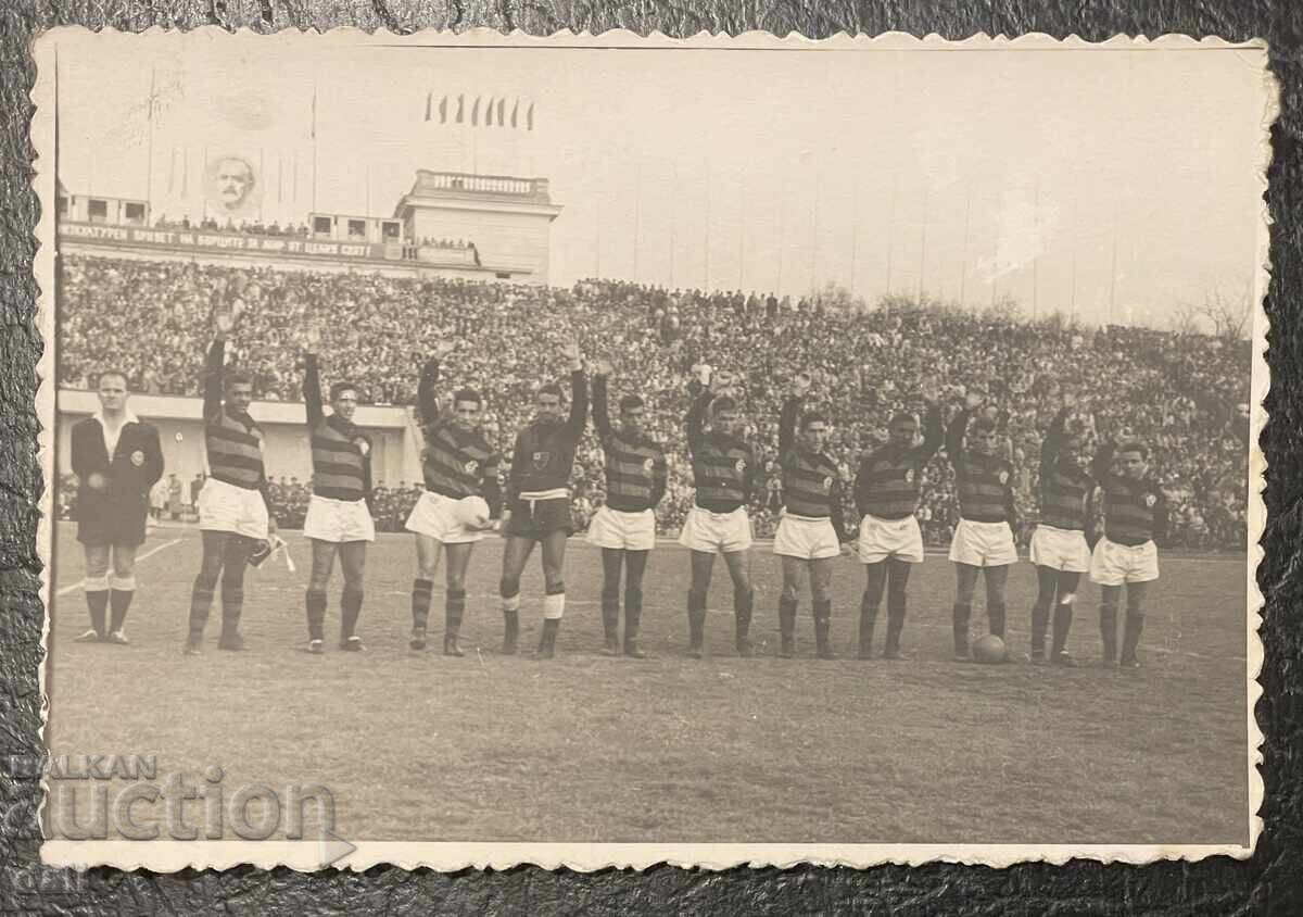 2 PCS. PHOTO, FOOTBALL, 1960s, BULGARIA - FLAMENGO BRAZIL - 5