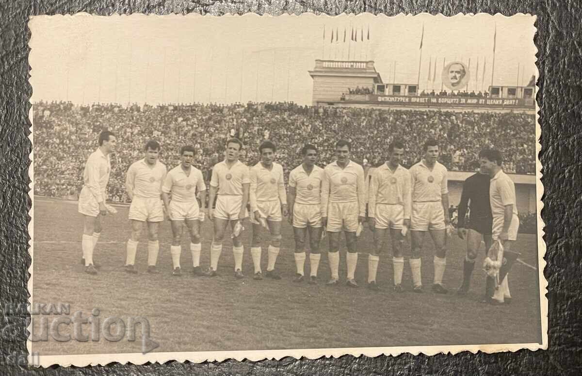 2 PCS. PHOTO, FOOTBALL, 1960s, BULGARIA - FLAMENGO BRAZIL - 6