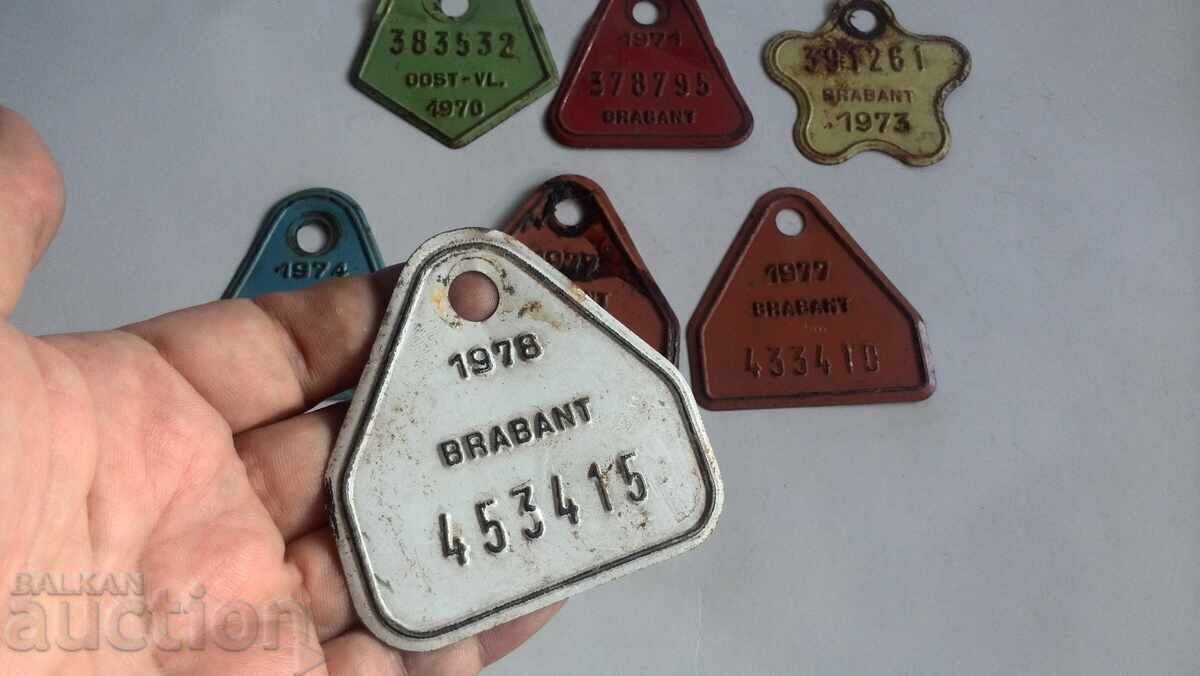 Plăcuțe de înmatriculare pentru biciclete retro - Roți de transport - 5