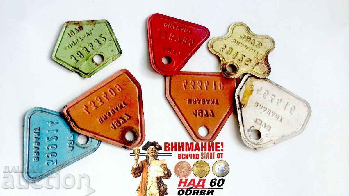 Plăcuțe de înmatriculare pentru biciclete retro - Roți de transport - 6