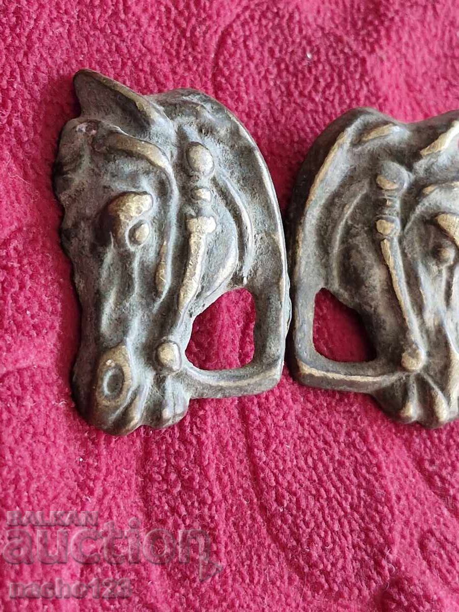Statuete vechi din bronz, aplice - cai - 5