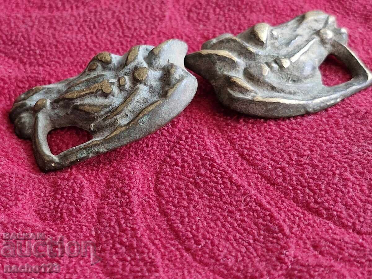 Statuete vechi din bronz, aplice - cai - 6