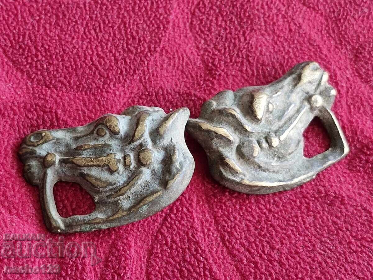 Statuete vechi din bronz, aplice - cai - 7