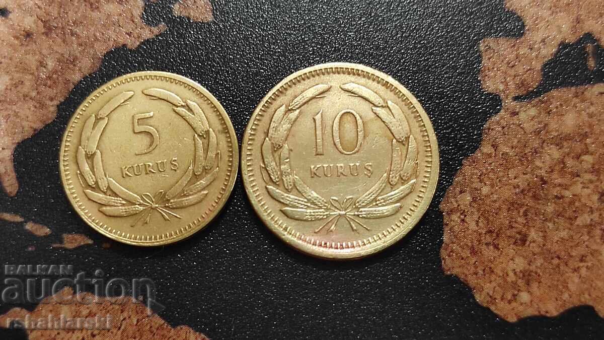 Νομίσματα Τουρκίας - 2 τεμ., 1949 Νομίσματα Τουρκίας - 2 τεμ., 1949