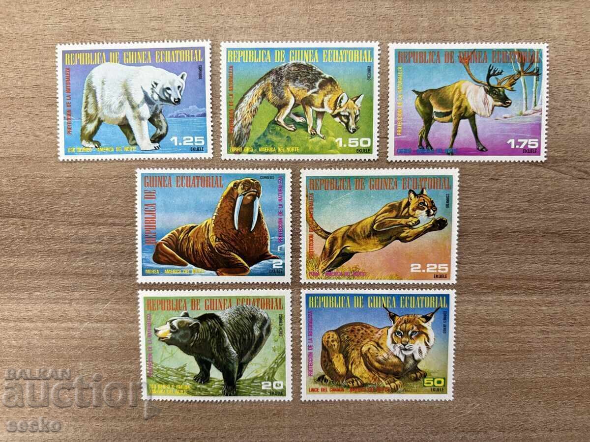 Guineea Ecuatorială - Animale Nord-Americane (1977) MNH