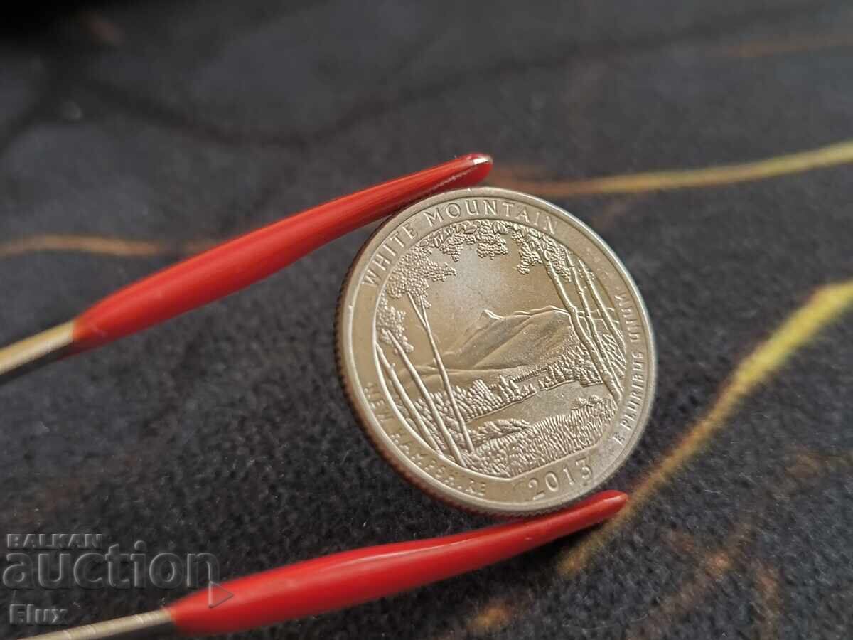 Νόμισμα - ΗΠΑ - 1/4 (τέταρτο) δολαρίου (White Mountain) | 2013 Νόμισμα - ΗΠΑ - 1/4 (τέταρτο) δολαρίου (White Mountain) | 2013