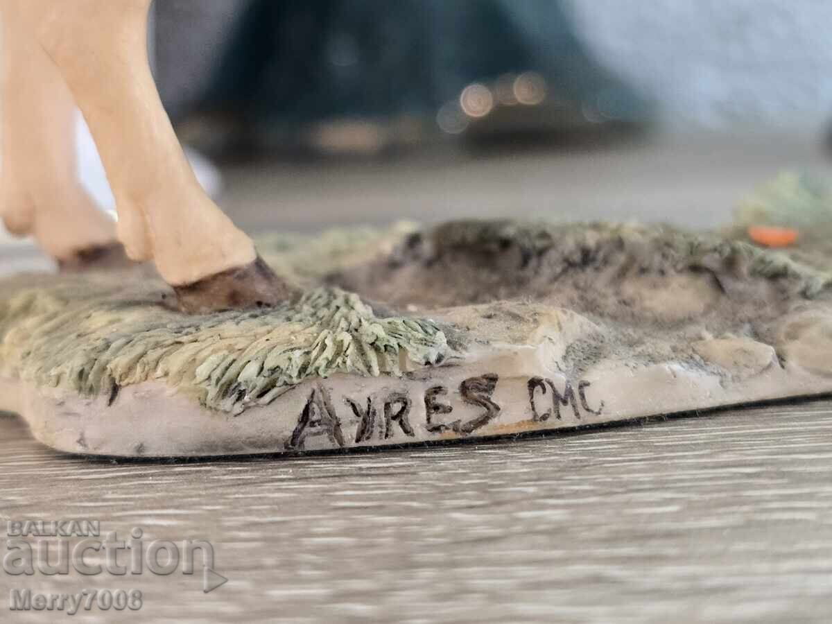 Πορσελάνινη φιγούρα γουρουνιού, υπογεγραμμένη "Ayres DMC" - 5