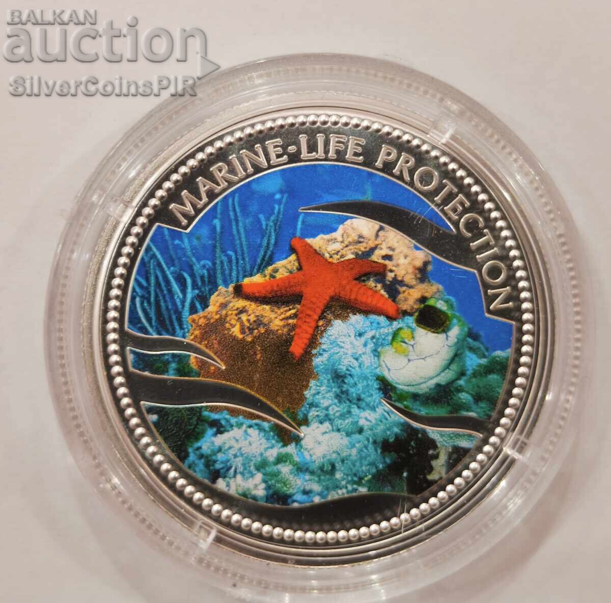 Monedă de argint 5$ Conservarea Faunei Marine 2003 Palau Monedă de argint 5$ Conservarea Faunei Marine 2003 Palau