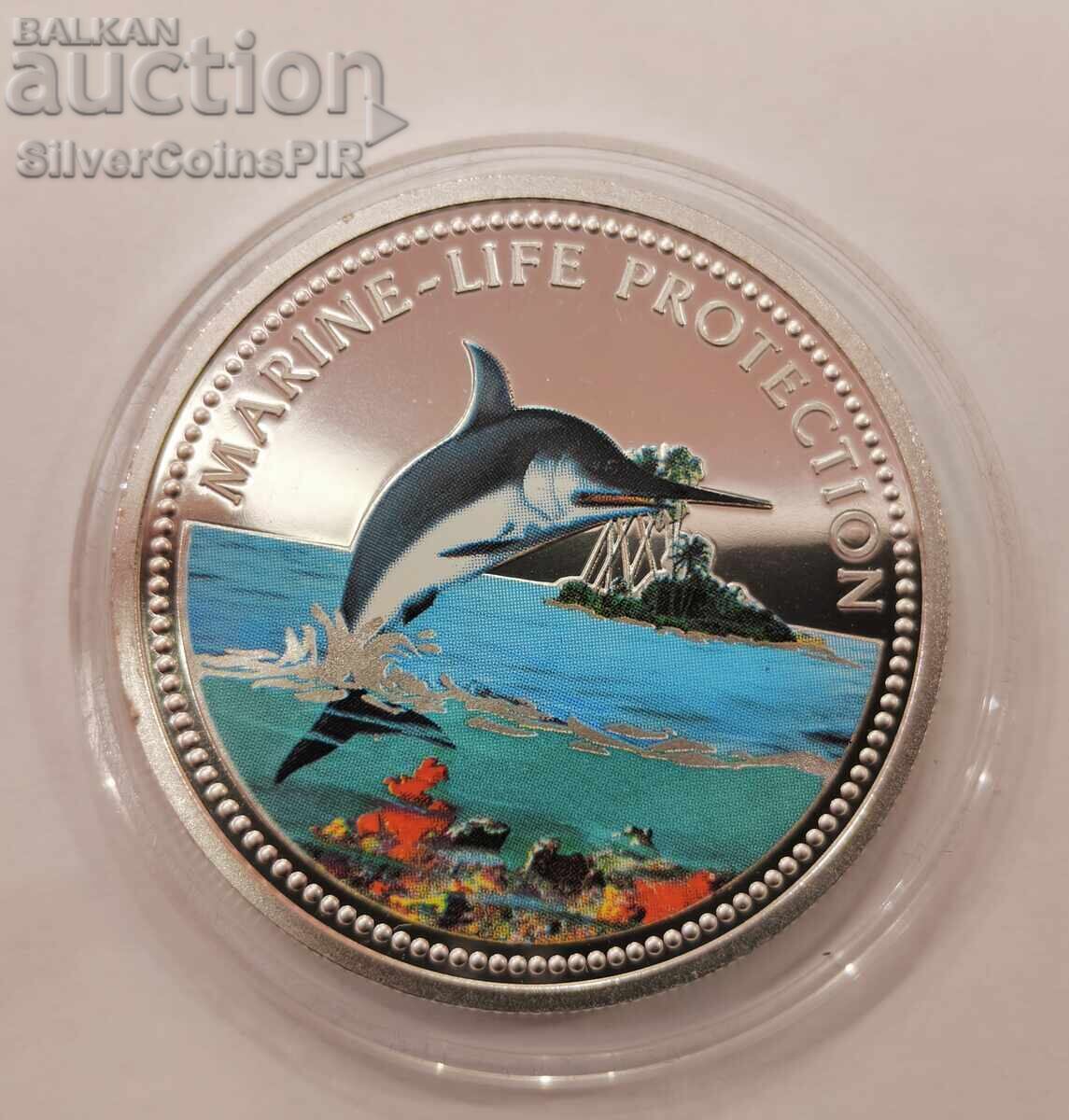 Monedă de argint 5$ Conservarea Faunei Marine 2000 Palau Monedă de argint 5$ Conservarea Faunei Marine 2000 Palau