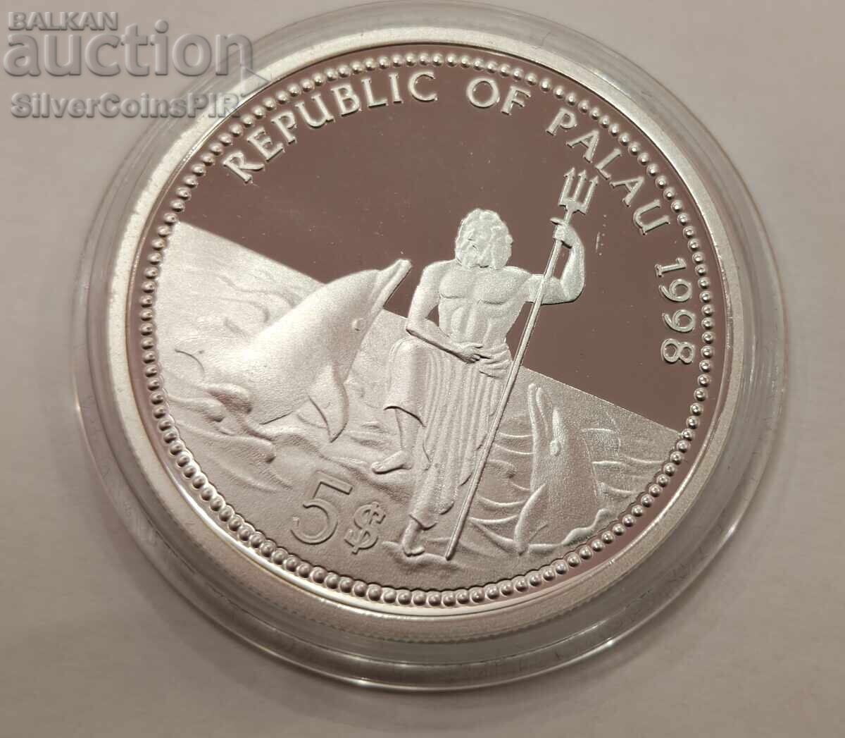 $5 Silver Marine Life Protection 1998 Palau - 5