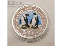 Silver 250 Shillings Marine Life Conservation 2000 Somalia