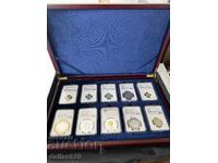 Luxury wooden box for certified coins