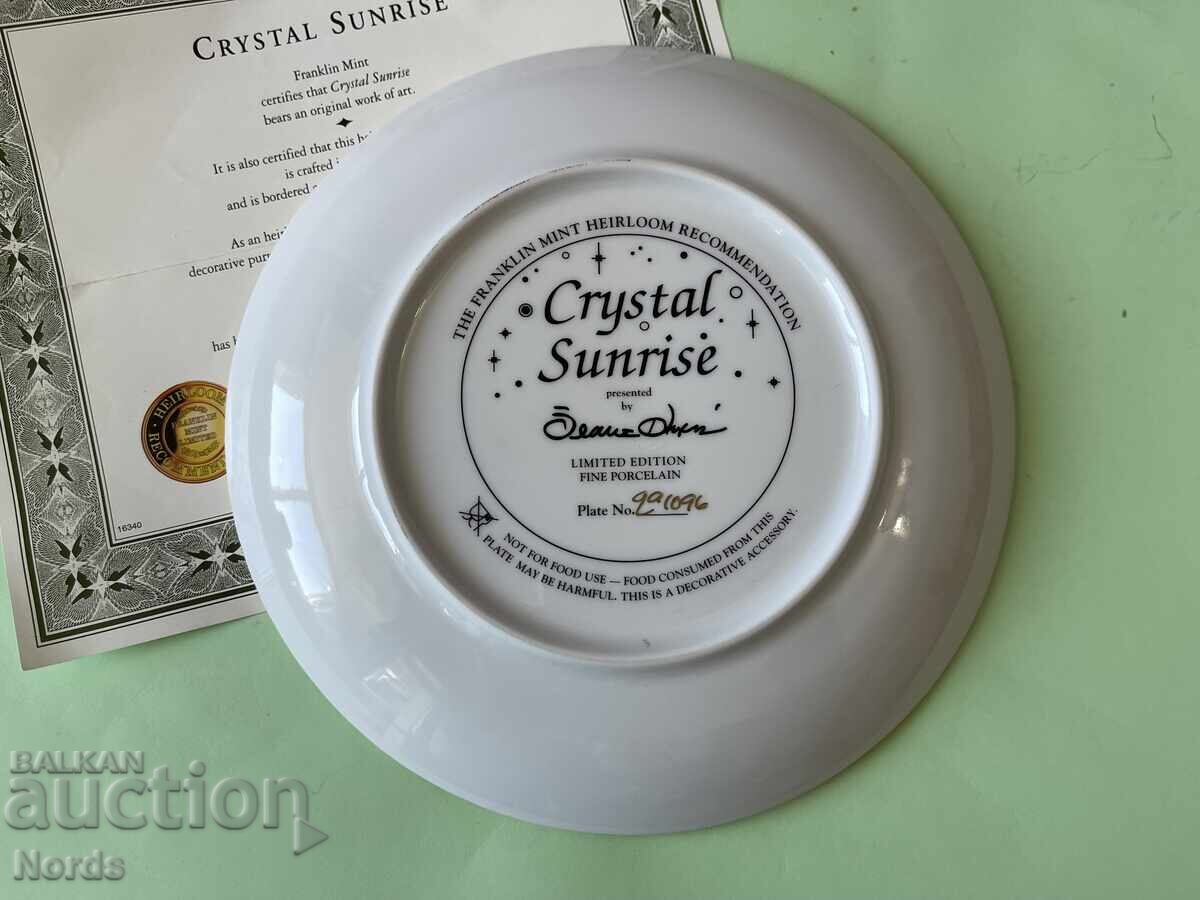 Auction  Beautiful Crystal Sunrise plate