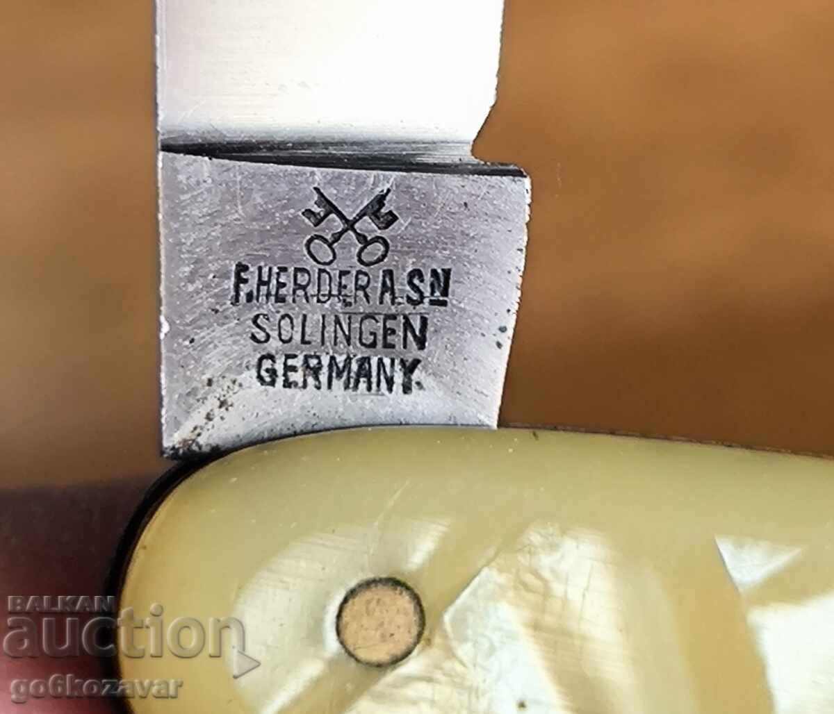 F. Herder CONSTANT Solingen – mother of pearl, Germany 1950s, rare with price € 36.00 | 70.41 BGN