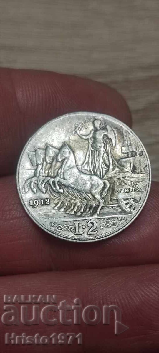 2 lire 1912 cu preț € 40.00 | 78.23 BGN