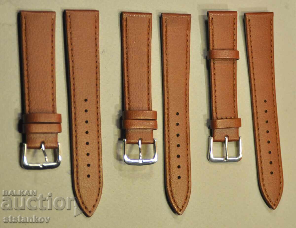 Lot de 3 curele pentru ceas bărbătesc 18 mm