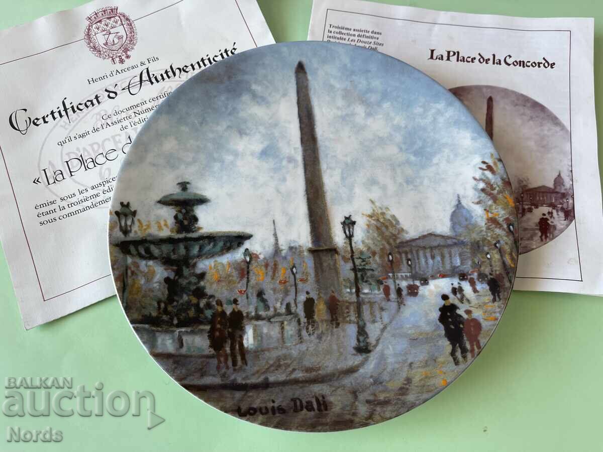 Farfurie din porțelan Limoges cu certificat