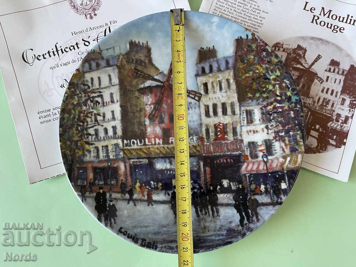 Limoges - «Le Moulin Rouge» πιάτο με πιστοποιητικό - 5