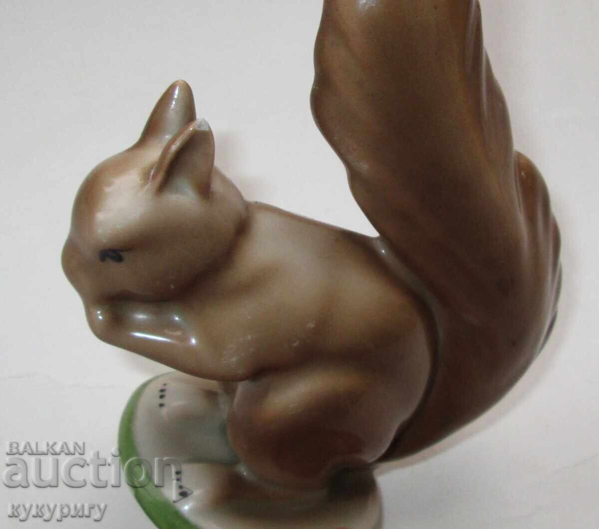 Delivery of Old Bulgarian porcelain figurine squirrel S.I.P