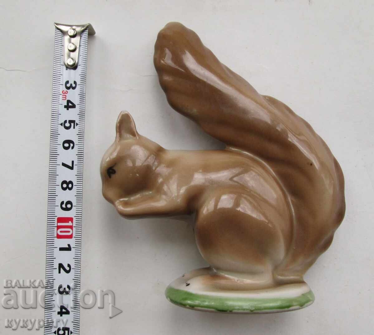 Old Bulgarian porcelain figurine squirrel S.I.P - 6