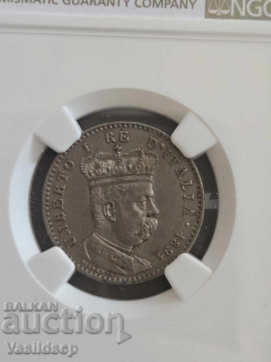 1 liră 1891 colonia Eritreea argint cu preț € 300.00 | 586.75 BGN