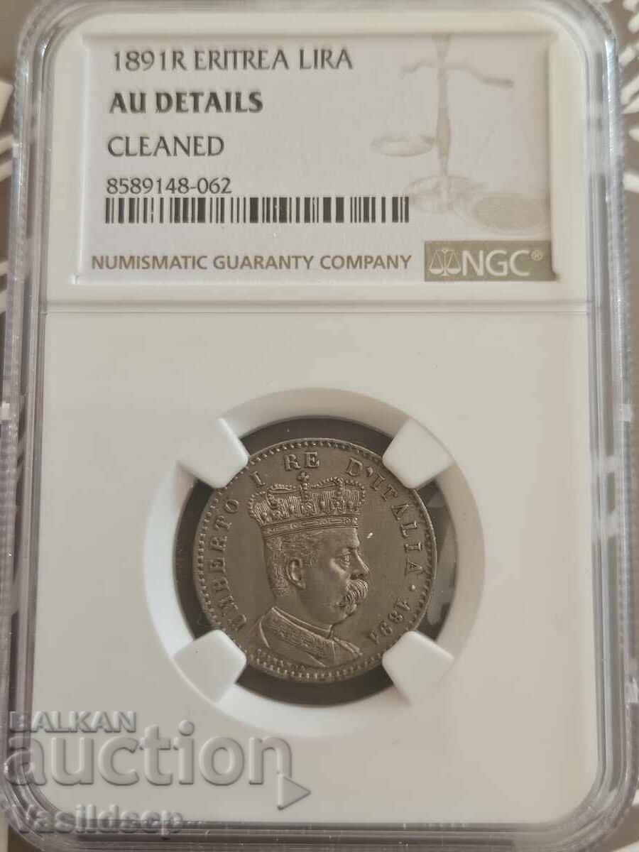 1 liră 1891 colonia Eritreea argint