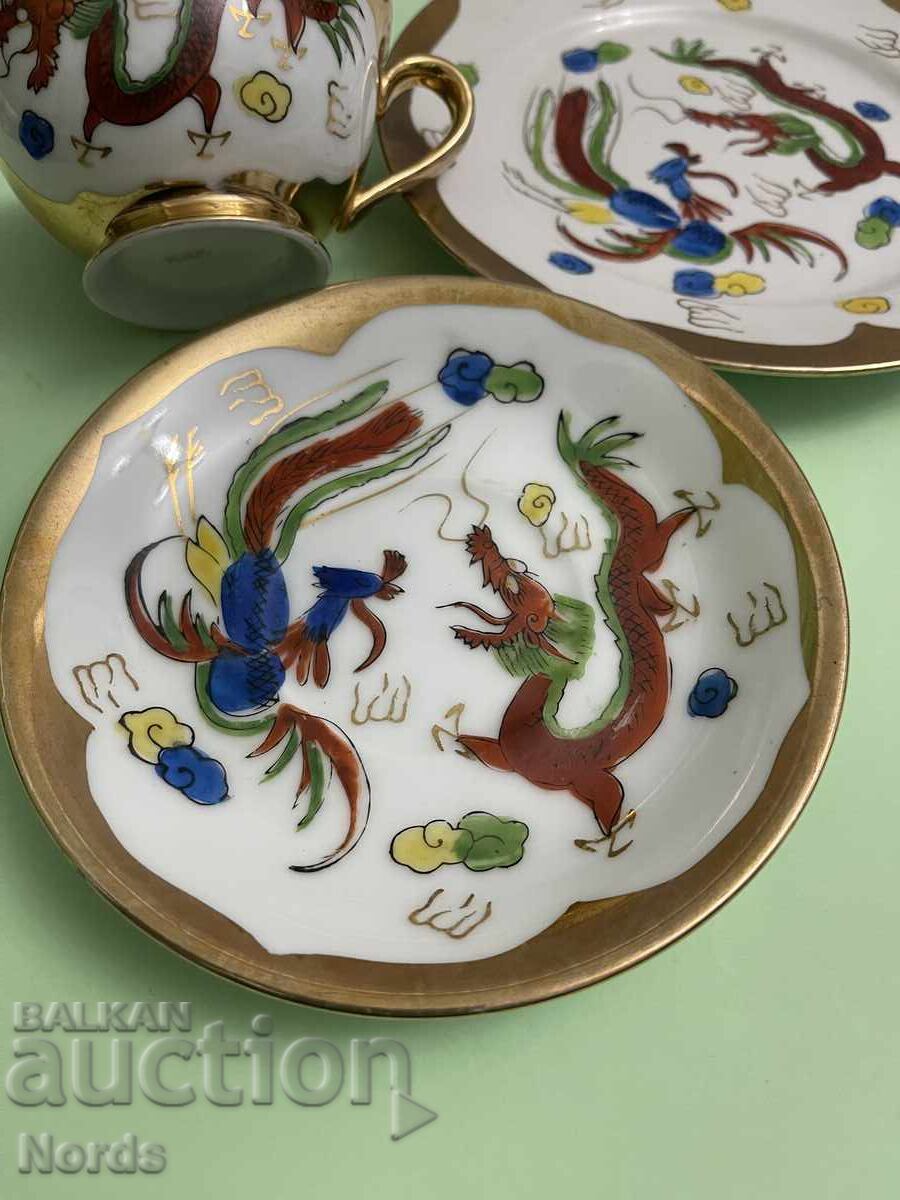 Set de ceai din trei piese cu dragoni - 5