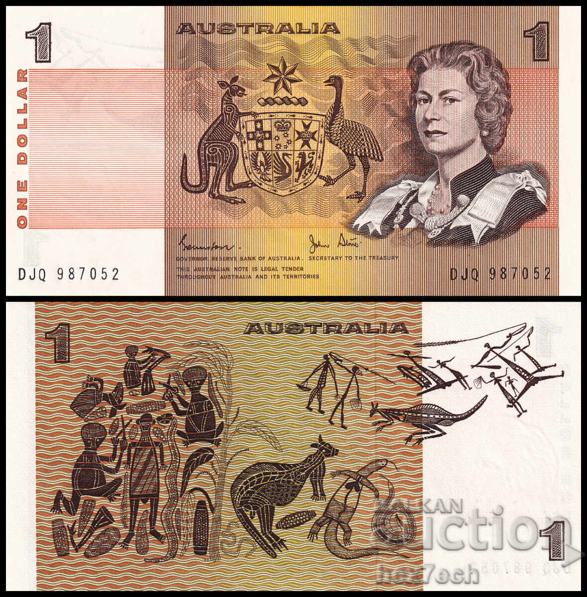 ❤️ ⭐ Australia 1974-1983 1 dolar UNC nou ⭐ ❤️