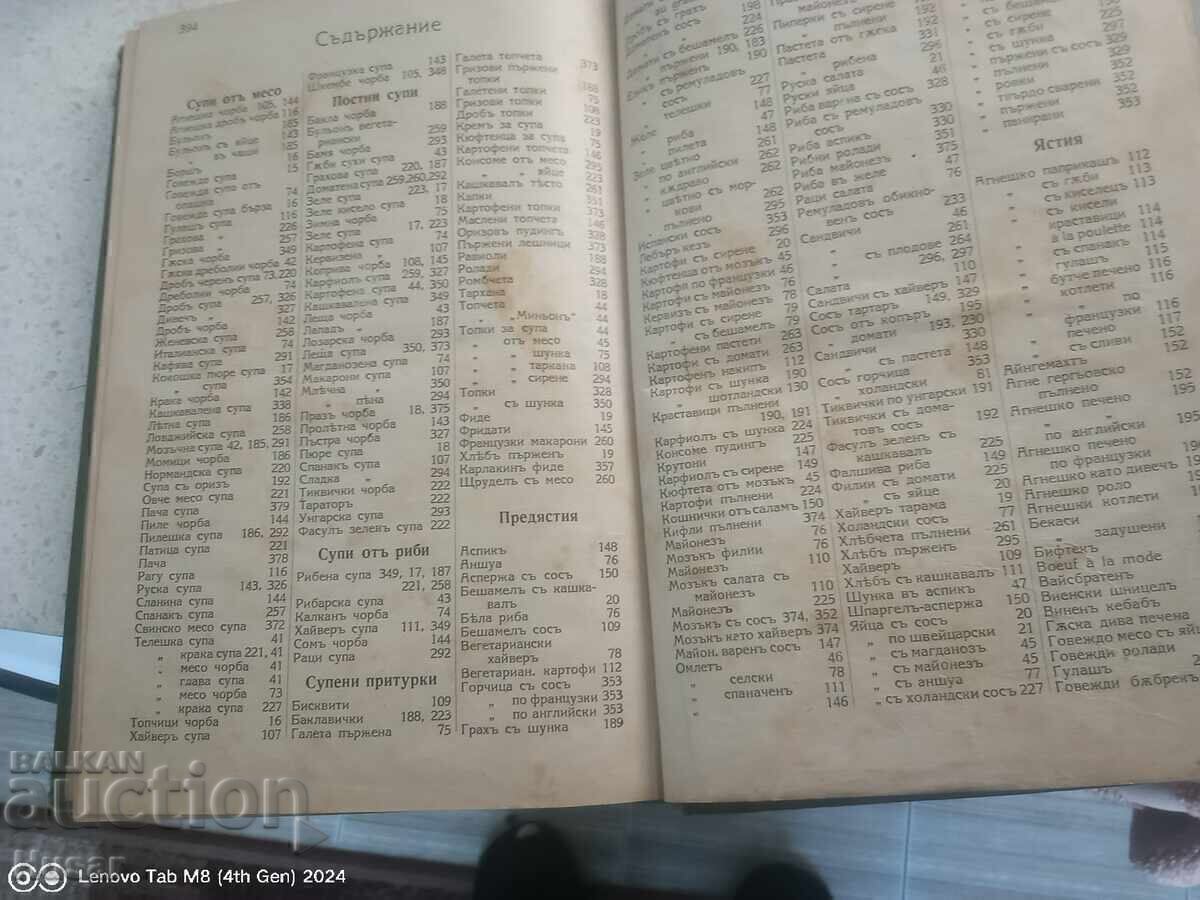 Календар по готварство - прекрасна книга изд. 1940 - 12