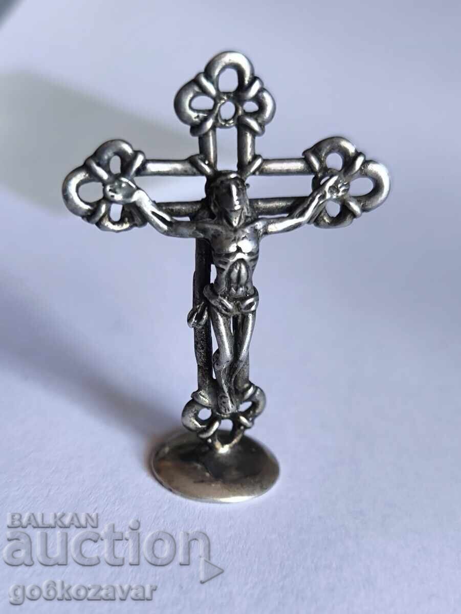 VECHE CRUCE DE MASĂ DIN ARGINT 800 CRUCE DIN ARGINT