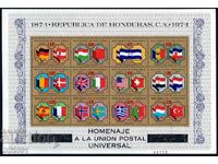 Honduras 1975 - coliță XL steaguri + serie MNH