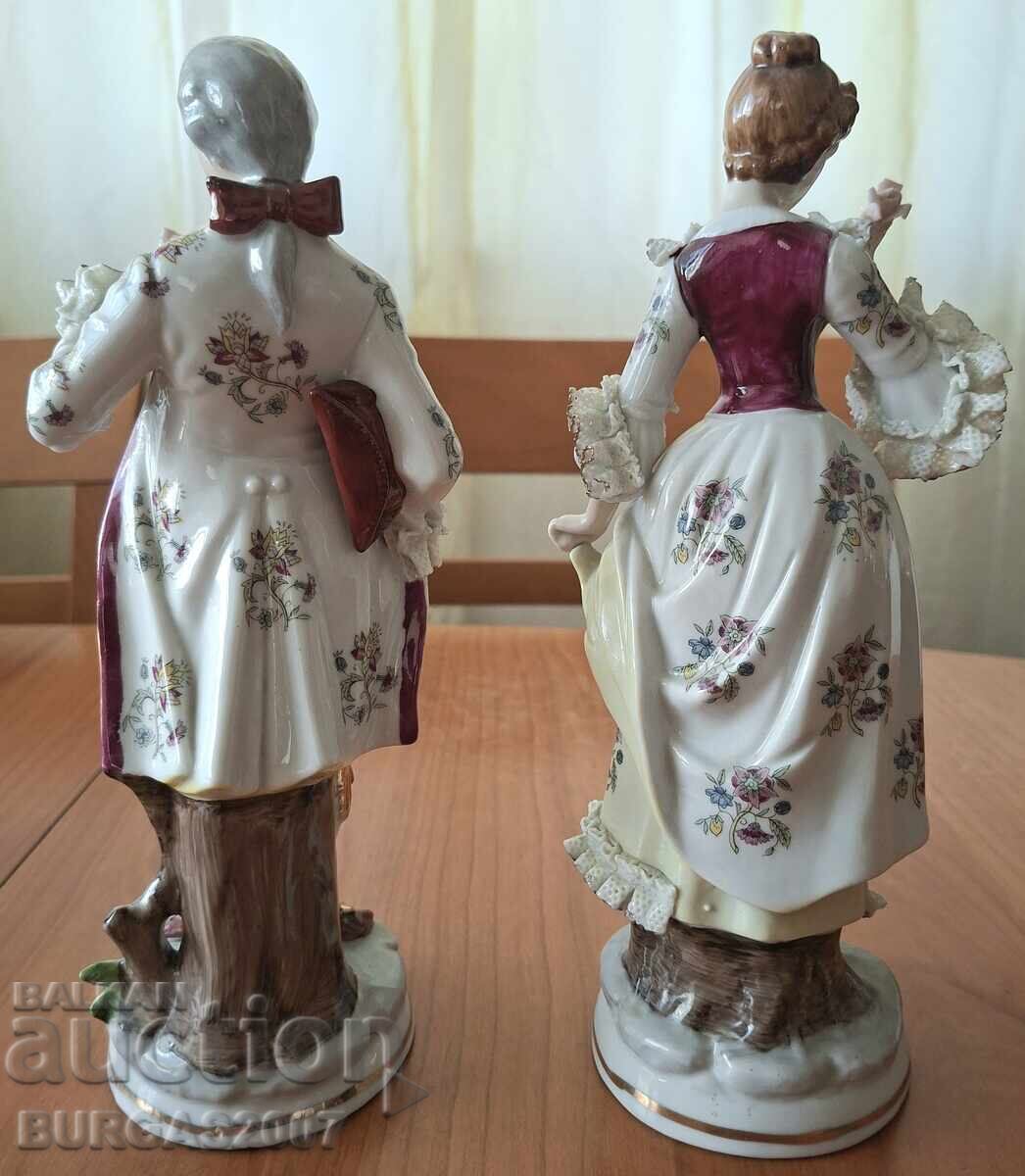 Παράδοση Παλιές πορσελάνινες φιγούρες - 2 τεμ Παράδοση Παλιές πορσελάνινες φιγούρες - 2 τεμ