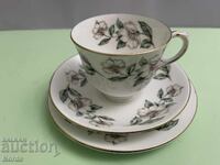 Set de ceai Crown Staffordshire din trei piese