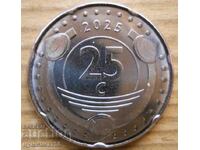 25 cenți 2025 - Antilele Olandeze (Insula Sf. Martin)