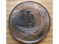 10 cenți 2025 - Antilele Olandeze (Insula Sf. Martin)