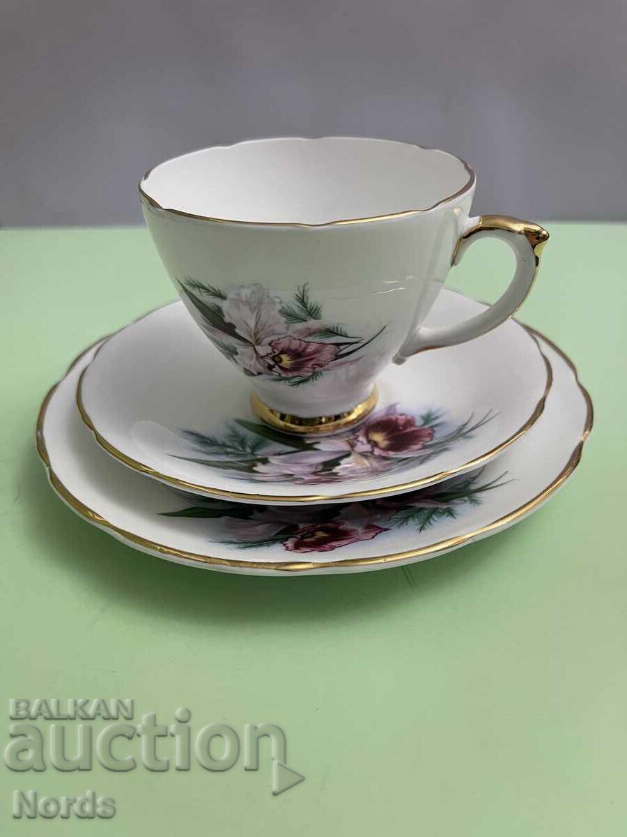 Delphine Όμορφο αγγλικό σετ τσαγιού με τιμή € 0.11 | 0.22 BGN Delphine Όμορφο αγγλικό σετ τσαγιού με τιμή € 0.11 | 0.22 BGN