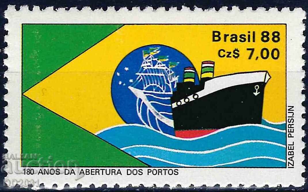 Бразилия 1988 - кораби MNH