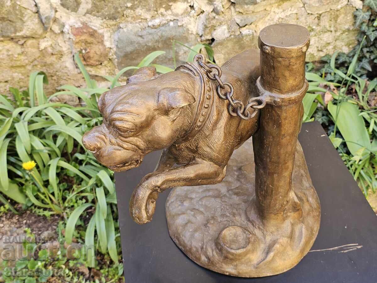 Sculptură masivă veche din bronz - 6