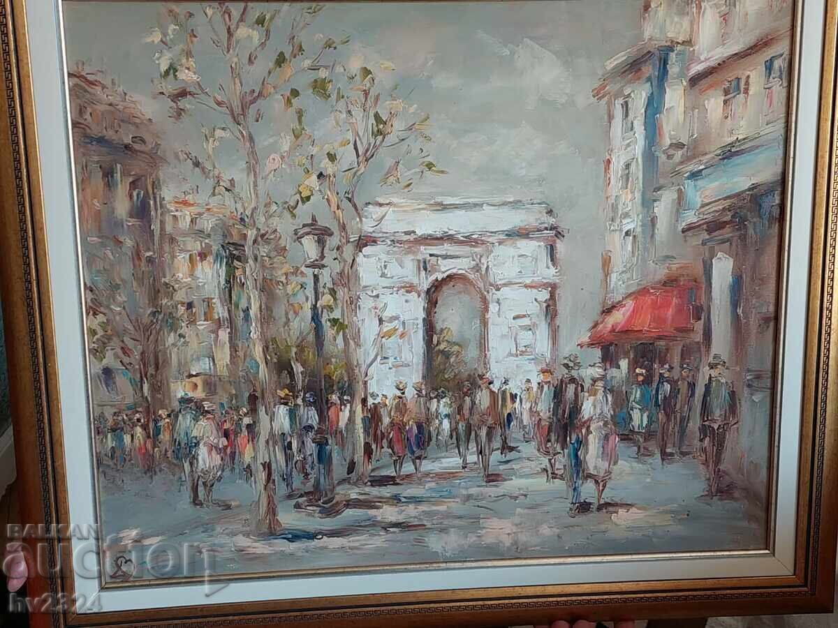 Painting by Dimitar Vasilev - "A Day in Paris" with price € 300.00 | 586.75 BGN Painting by Dimitar Vasilev - "A Day in Paris" with price € 300.00 | 586.75 BGN
