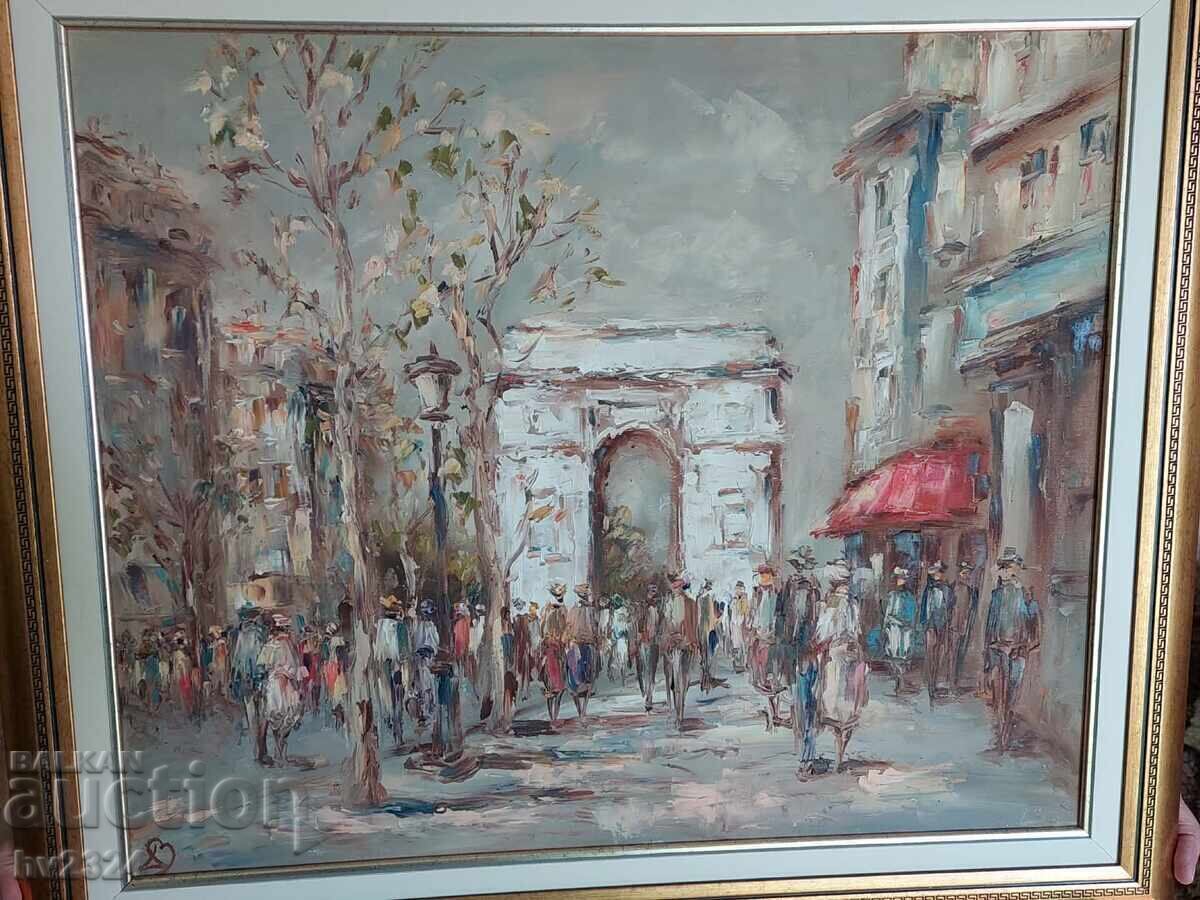 Painting by Dimitar Vasilev - "A Day in Paris" Painting by Dimitar Vasilev - "A Day in Paris"