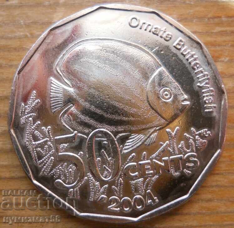50 цента 2004 г  - Кокосови о-ви (Килинг)