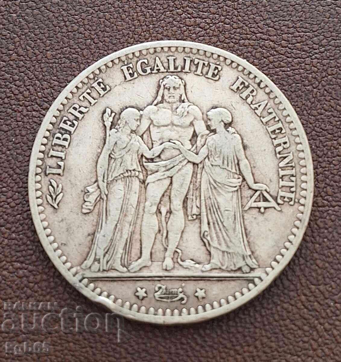 5 φράγκα 1875 ασήμι Γαλλία . H-8 5 φράγκα 1875 ασήμι Γαλλία . H-8