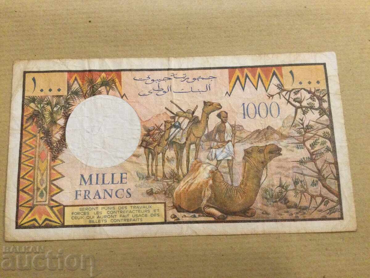 Djibouti 1000 franci cu preț € 15.00 | 29.34 BGN Djibouti 1000 franci cu preț € 15.00 | 29.34 BGN
