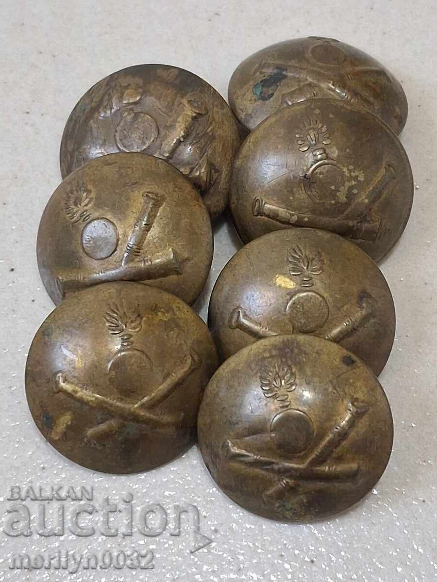 Nasturi de uniformă militară artilerie Regatul Bulgariei - 6