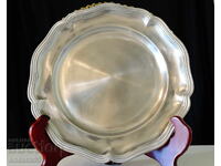 Калаена чиния за гравиране,калаена сватба.