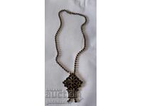 Vintage κολιέ με κρύσταλλα Βοημίας και γρανάτες. Τσεχοσλοβακία δεκαετία του '60