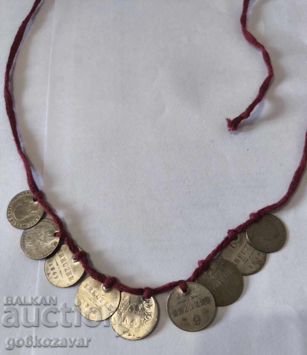 Bijuterii vechi, colier, pendar, etno, argint, kreuzer, șirag! cu preț € 45.00 | 88.01 BGN